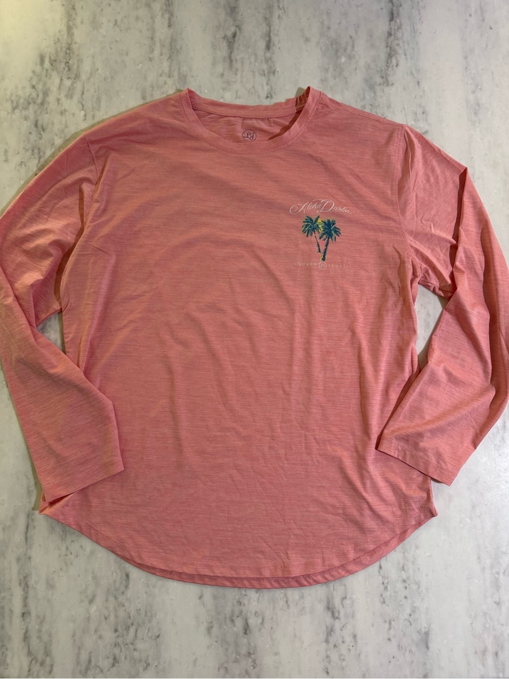 Lauren James Hawaii Aloha Beach UPF Sun Protection Long Sleeve Vacation Top M